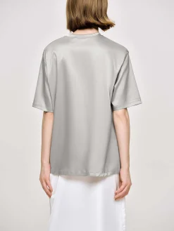 Source Unknown Accessoires-T-Shirt En Satin, Argent