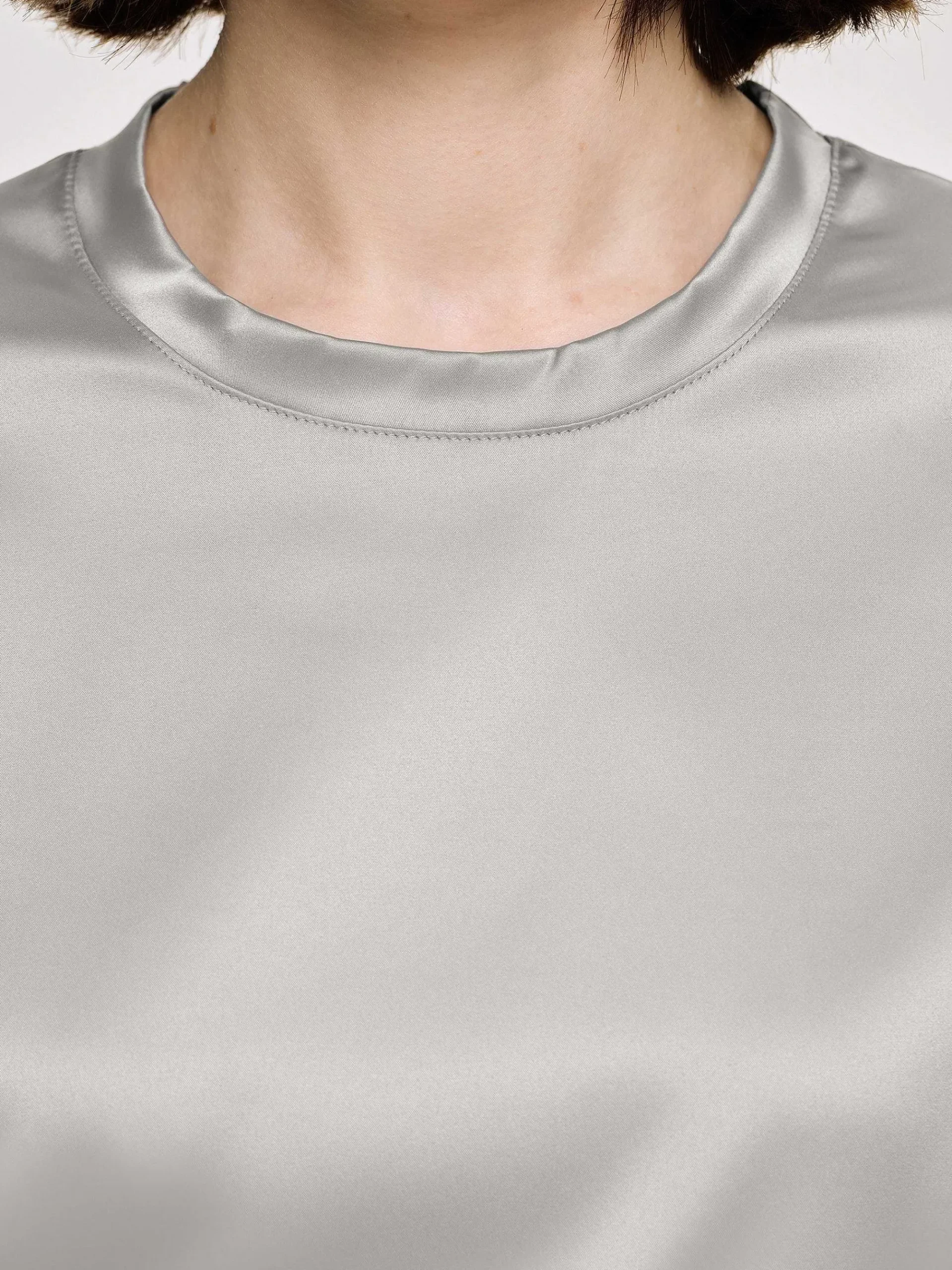 Source Unknown Accessoires-T-Shirt En Satin, Argent