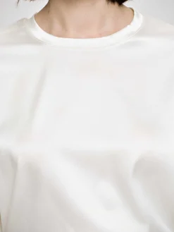 Source Unknown Accessoires-T-Shirt En Satin Soyeux, Blanc