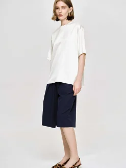 Source Unknown Accessoires-T-Shirt En Satin Soyeux, Blanc