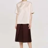 Source Unknown Accessoires-T-Shirt En Satin Soyeux, Rose