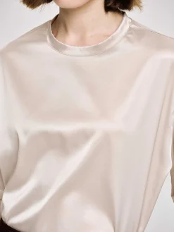 Source Unknown Accessoires-T-Shirt En Satin Soyeux, Rose