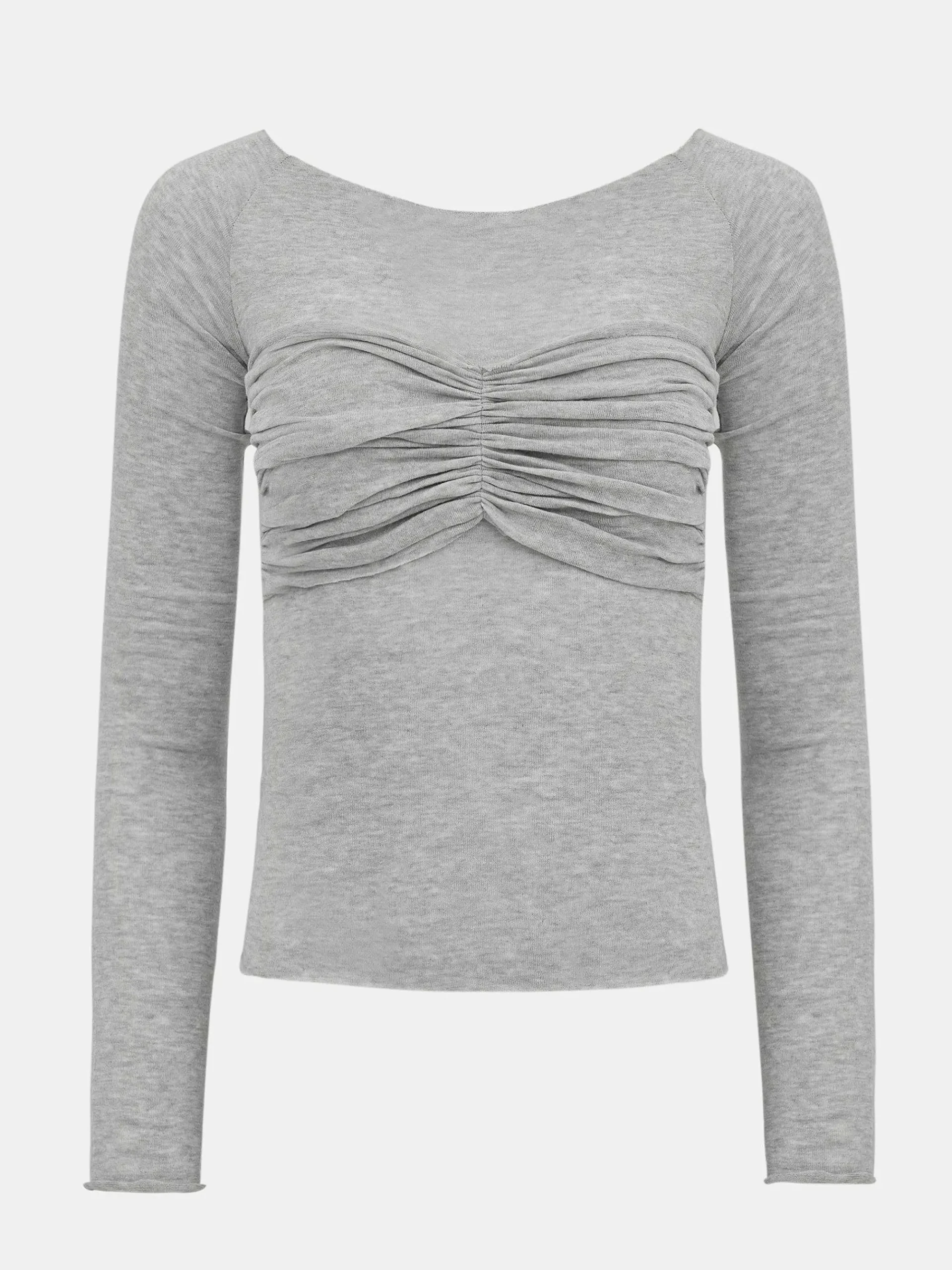 Source Unknown Vêtements-T-Shirt Slim En Jersey Bustier, Gris Brume