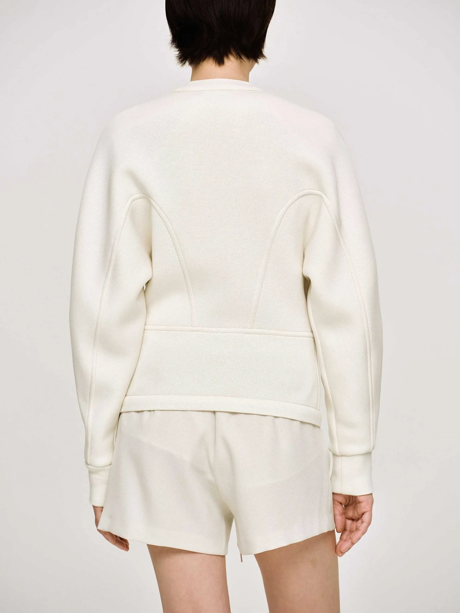 Source Unknown Accessoires-Veste A Boutons Decales, Creme