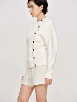Source Unknown Accessoires-Veste A Boutons Decales, Creme