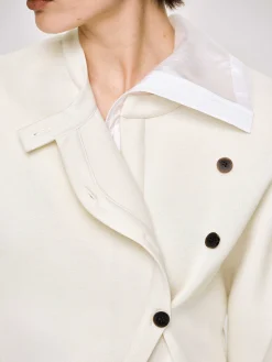 Source Unknown Accessoires-Veste A Boutons Decales, Creme
