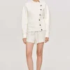 Source Unknown Accessoires-Veste A Boutons Decales, Creme