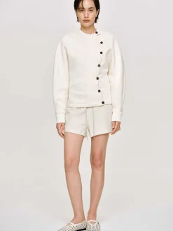 Source Unknown Accessoires-Veste A Boutons Decales, Creme