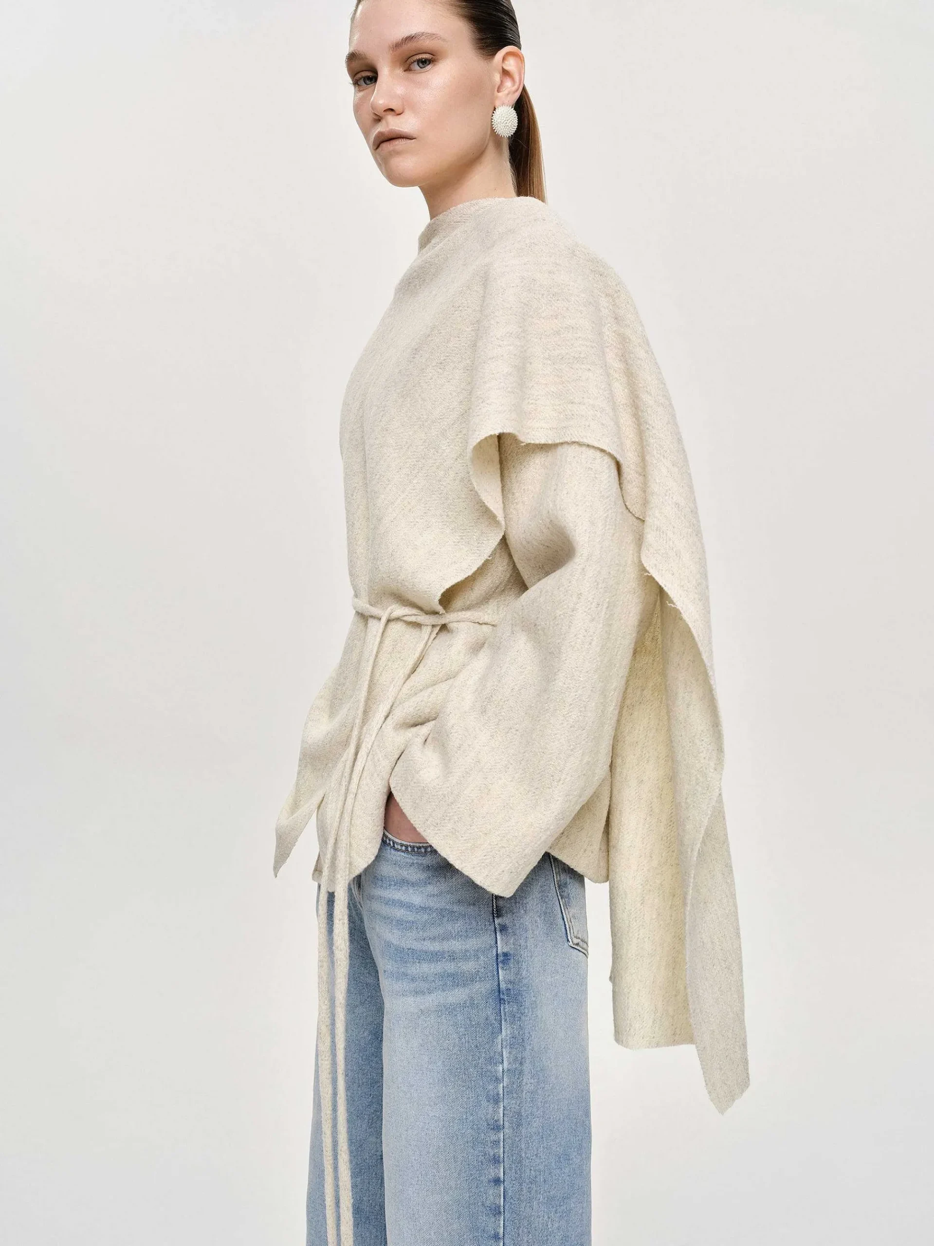 Source Unknown Accessoires-Veste Avec Echarpe Edmea, Aigrette