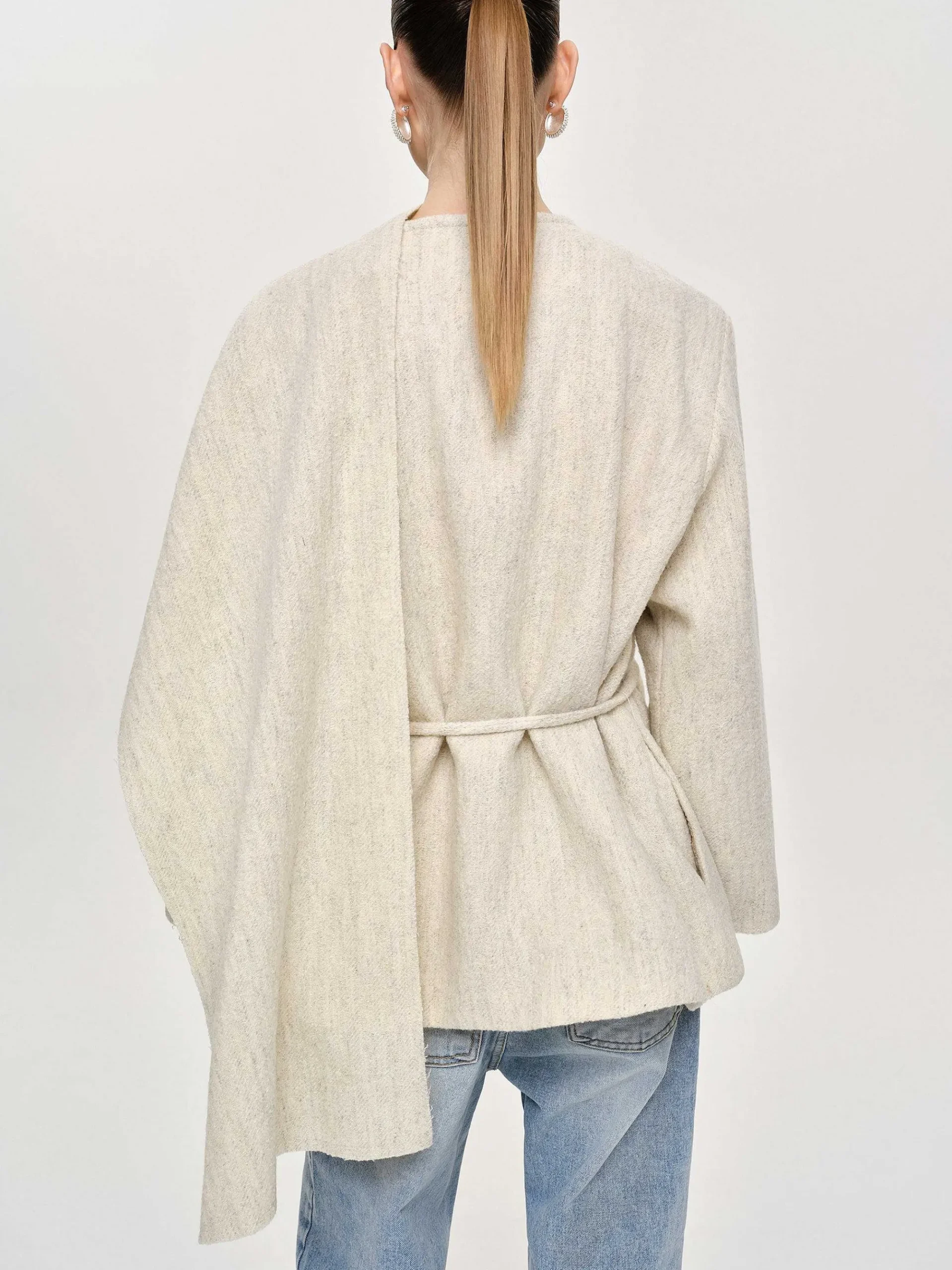 Source Unknown Accessoires-Veste Avec Echarpe Edmea, Aigrette