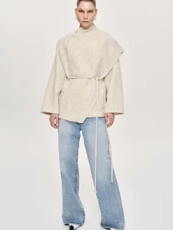 Source Unknown Accessoires-Veste Avec Echarpe Edmea, Aigrette