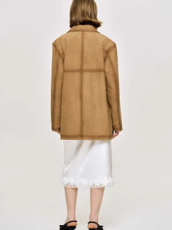 Source Unknown Accessoires-Veste En Eponge Delavee, Camel