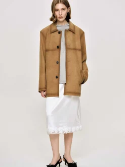 Source Unknown Accessoires-Veste En Eponge Delavee, Camel