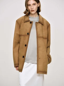 Source Unknown Accessoires-Veste En Eponge Delavee, Camel