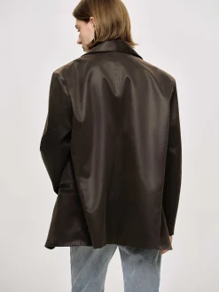 Source Unknown Vêtements D'Exterieur-Veste En Simili Cuir Lave, American Bronze
