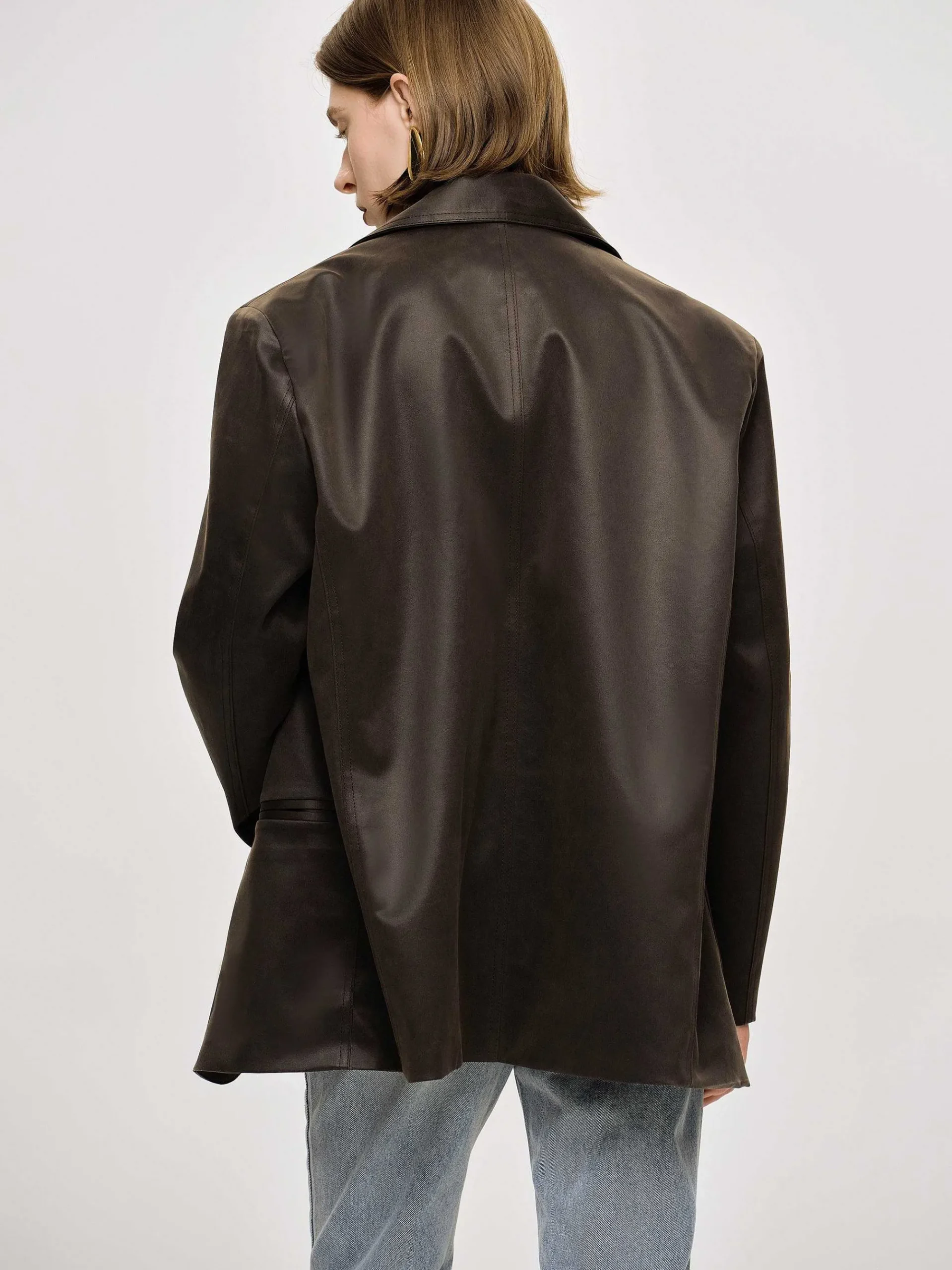 Source Unknown Vêtements D'Exterieur-Veste En Simili Cuir Lave, American Bronze