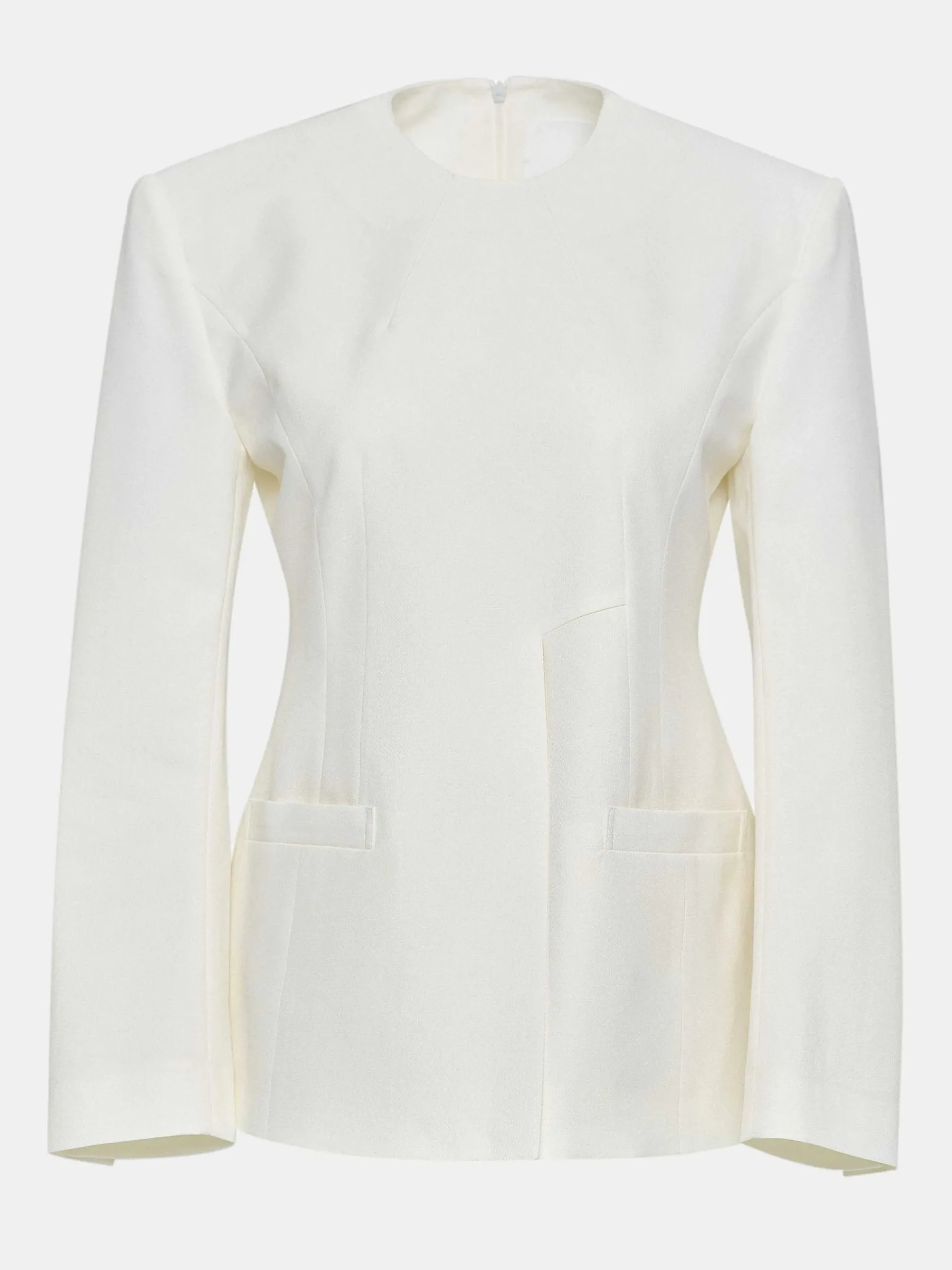 Source Unknown Accessoires-Veste Fendue A Taille Cintree, Ivoire