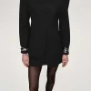 Source Unknown Accessoires-Veste Fendue A Taille Cintree, Noir