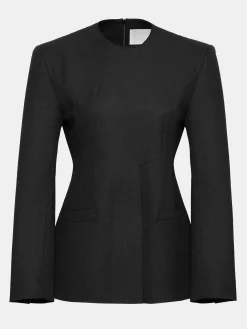 Source Unknown Accessoires-Veste Fendue A Taille Cintree, Noir